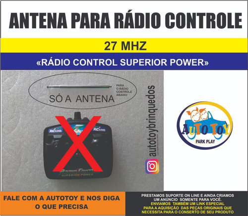 Camaro Elétrico 27 Mhz - Só A Antena Do Controle  Remoto