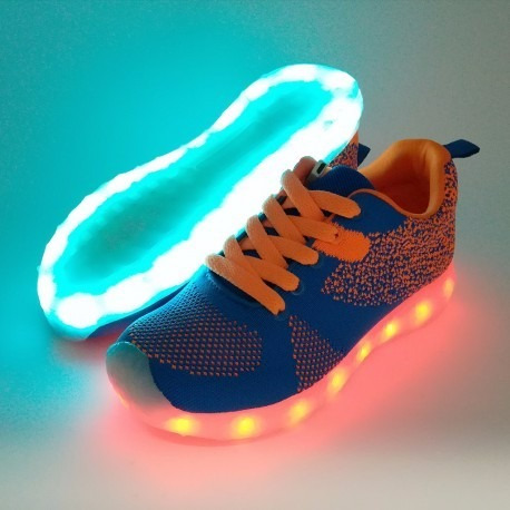 Tenis Zapatos Con Luz Led Bateria Recargable + Envío Gratis