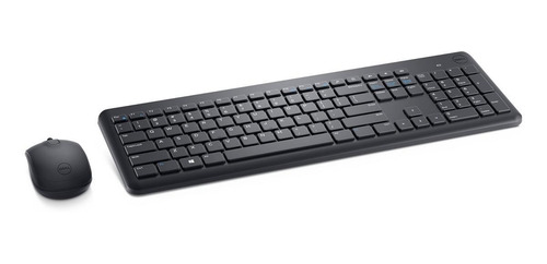 Imagen 2 de 5 de Kit de teclado y mouse inalámbrico Dell KM117 Español de color negro