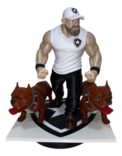 Boneco Colecionável Pitbull Guerreiro Botafogo