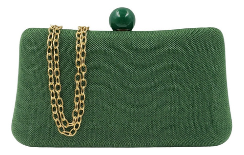 Bolsa Clutch De Festa Linho Carteira Com Alça Feminina Moda Cor Verde