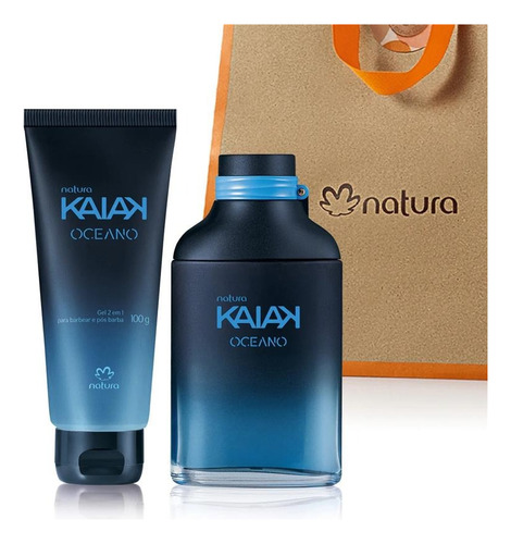 Kaiak Océano Masculino 100ml, Gel 2en1 Barba Regalos Natura