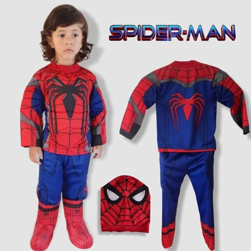 Imagen 1 de 1 de Disfraz Sublimado De Spiderman Clásico Para Niños!!!
