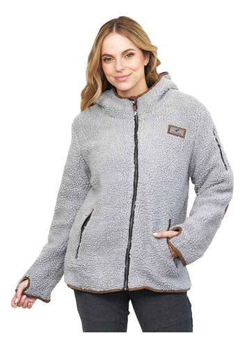 Falcone-chaqueta Chiporro Clasica Mujer 22w-jk1w Gris 