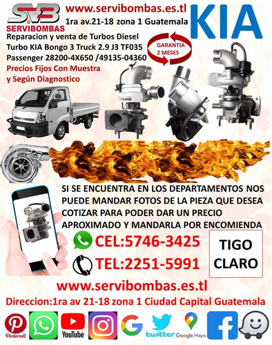 Imagen 5 de 5 de Turbo Kia Bongo 3 2.9 J3 Tf035 Guatemala
