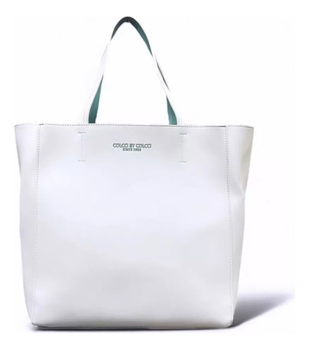 Bolsa Shop Bag Colcci Shop Bag Design Liso De Couro Sintético  Branca