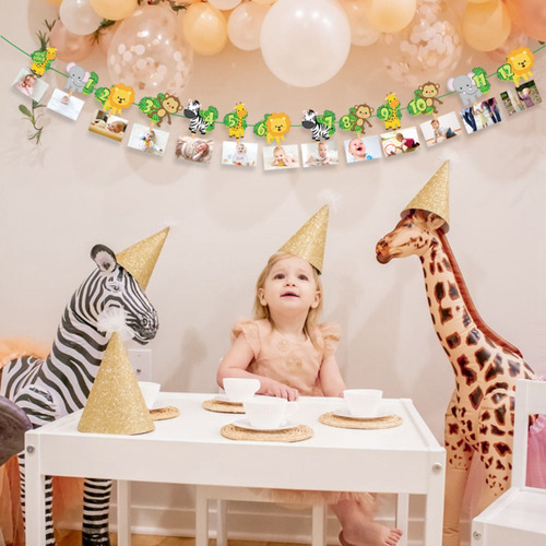 Banderín De Cumpleaños De Jungle Safari, Nuevo
