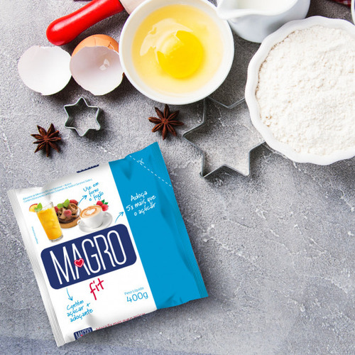 Açúcar Light Magro Fit Pacote Com 400g Kit Com 10