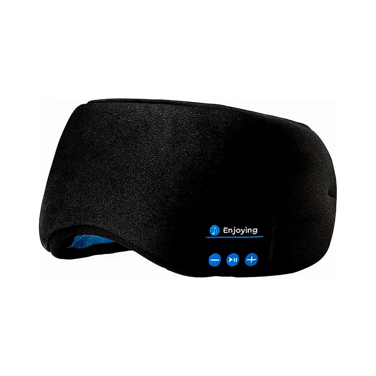 Máscara de Dormir S-FORTE Bluetooth Algodão Preto Isolamento Luz Ajustável