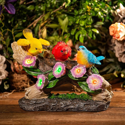 Figuras De Pájaro Malister Con Decoración De Jardín De Luz S