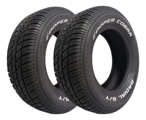 Kit 2 Pneu Cooper 225/70 R14 Cobra Letra Branca Opala