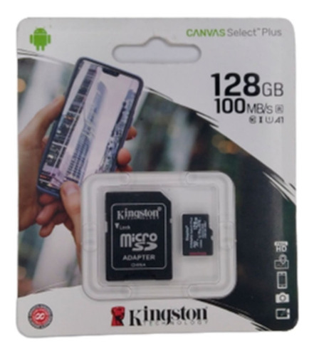 Memoria Micro Sd Kingston 128gb 100mb/s Original Canvas