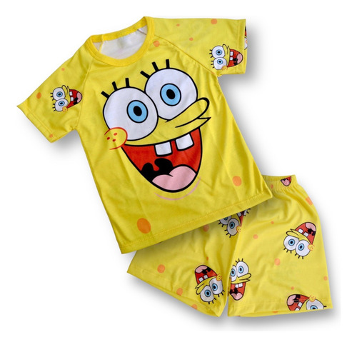 Pijama Bob Esponja Corto Primavera-verano