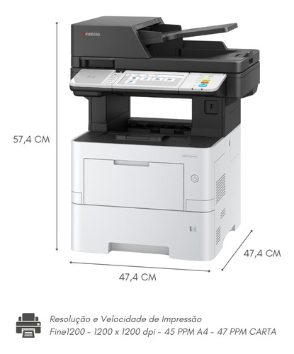 Impressora Kyocera Ecosys Ma4500ix Ma4500 4500ix Multifulcio