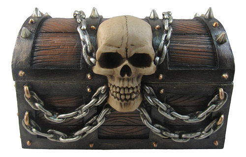 Caja Decorativa De Trastos De Pirata Calavera Joyas | D...