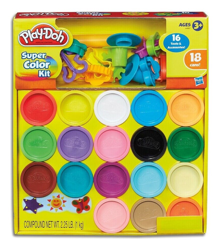 Super Color Kit Play Doh - Set 18 Masas Con Herramientas