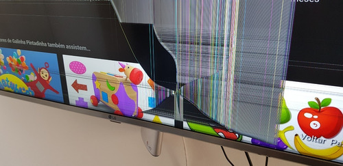 Tv LG 4k 43um7510psb Tela Quebrada.