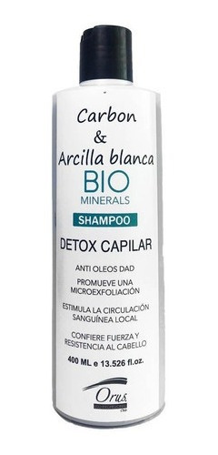 Shampoo Carbón Sin Sal Anti Caspa Y Grasa Desintoxica Orus