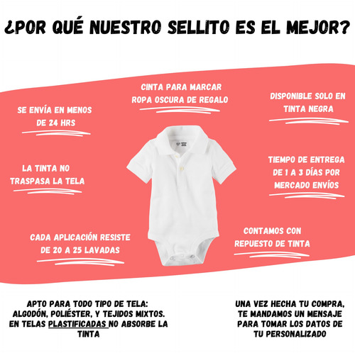 Sello Para Marcar Ropa Personalizado Pack 2 Envío Express