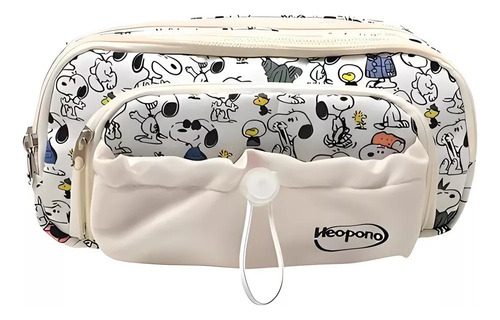 Lapicera Cosmetiquera Doble Cierre Snoopy 10x20 Cm Peanuts