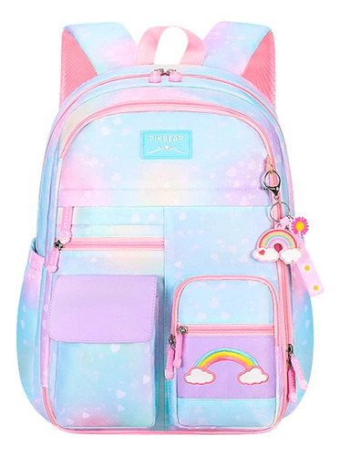 Mochila Escolar Impermeable Infantil Arcoiris Mnl