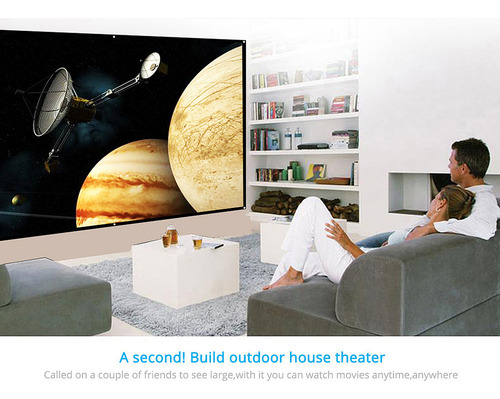 Tela De Projetor Ao Ar Livre Dacron White 16:9 Wall Hd