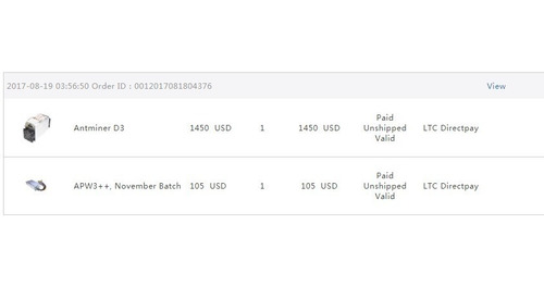 Antminer D3 C/fonte X11 - Pronta Entrega
