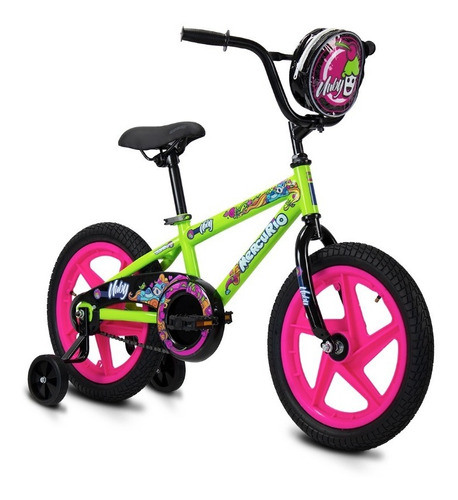 Bicicleta Mercurio Infantil Para Niña Nuby Rodada 16 Verde