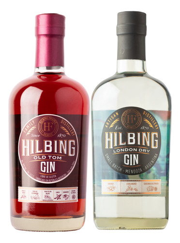 Pack Hilbing Old Tom Gin Artesanal Handcrafted X2