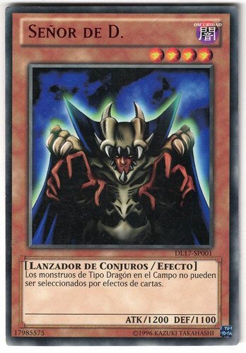 Yugioh Lord Of D Red Rare Dl17-sp001
