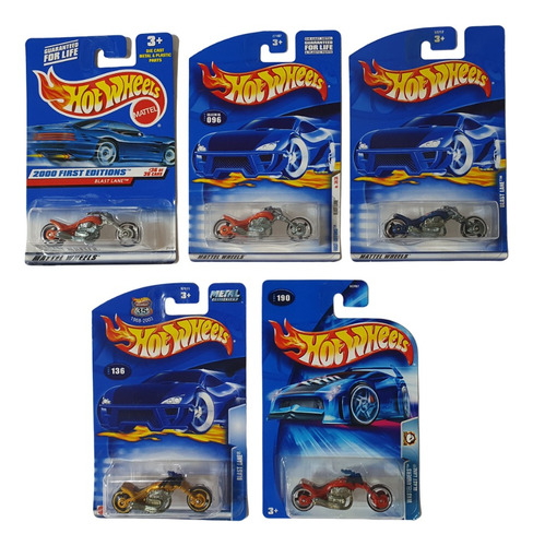 Lote De 5 Motos Hot Wheels Blast Lane Del 2000 Al 2004