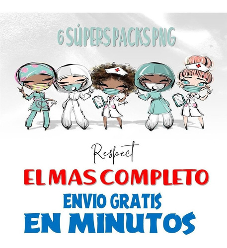 Pack Imágenes Clipart Enfermera Doctora