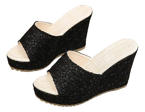 Sandalias Casuales Con Cuña Para Mujer, Sandalias Con Plataf