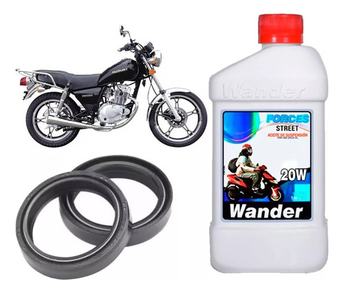 Retenes Barral Suspension Suzuki Gn 125  + Aceite Prmotos