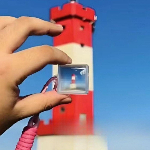 Llavero Con Ventana De Píxeles, Espejo De Píxeles Para