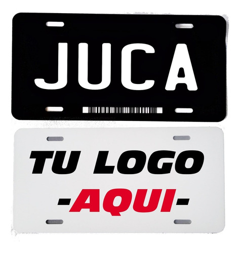 2 Placas Personalizadas Para Automovil Con Tu Logo