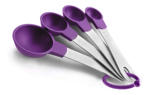 Cucharas Medidoras (4 Pzas) Marca Ibili Color Morado