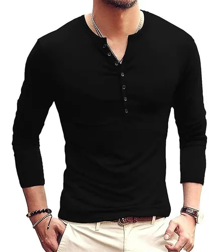 Camisa Manga Larga Negra Deportiva MercadoLibre
