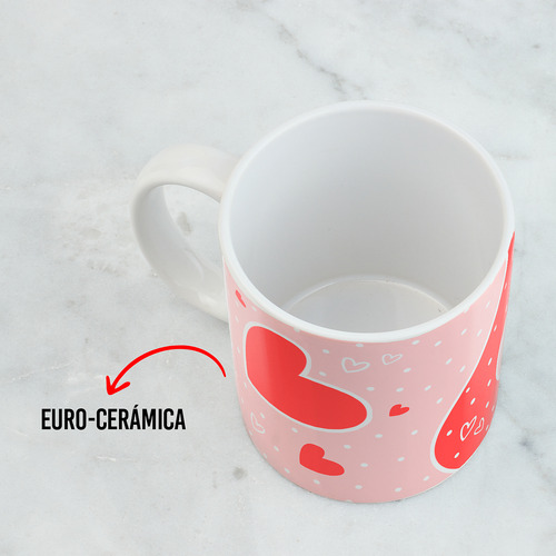 Taza Para Mujer Corazones Con Tu Nombre