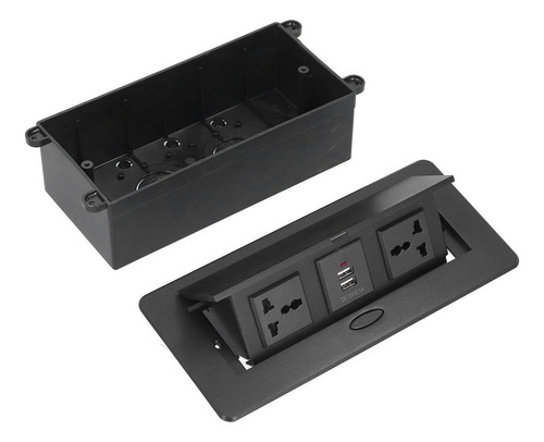 . Enchufe Emergente De Mesa Doble Toma De Corriente Usb Hub