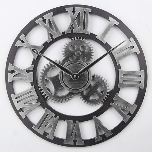 Timelike - Reloj De Pared Con Diseo Retro En 3d, Silencioso,