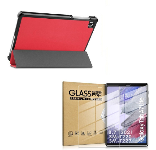 Case Magnetica + Mica 9h Samsung Tab A7 Lite 8.7 Sm-t220