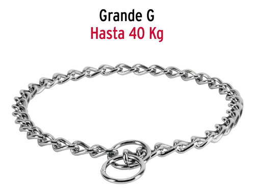 Collar De Entrenamiento 55 Cm P/ Perro Grande Hasta 40 Kg Color Plateado Tamaño Del Collar L