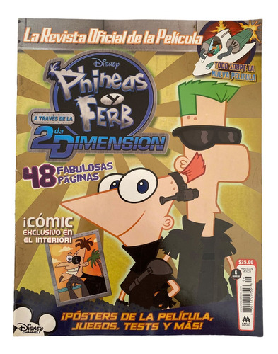 Revista Phineas Y Ferb #6 Disney Comic Posters Y Actividades