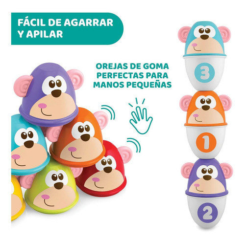 Imagen 6 de 6 de Chicco Set De Bolos Monkey Strike