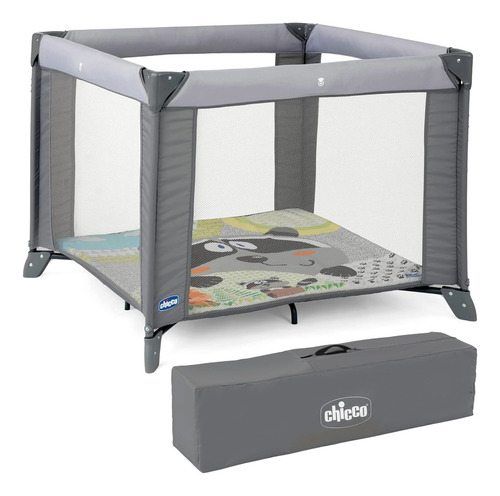 Cuna corral viaje Chicco Tot Quad Honey Bear color gris