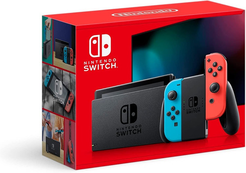 Nintendo Switch 32gb - Rojo Neón, Azul Neón Y Negro - Nuevo