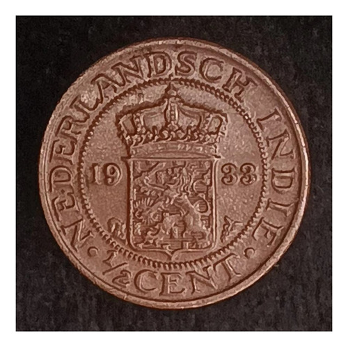 Indias Holandesas 1/2 Cent 1933 Excelente Km 314