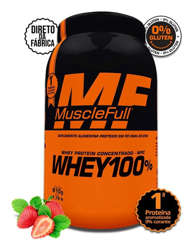 Imagem 1 de 2 de Suplemento Alimentar Whey Protein 100% 810g Muscle Full