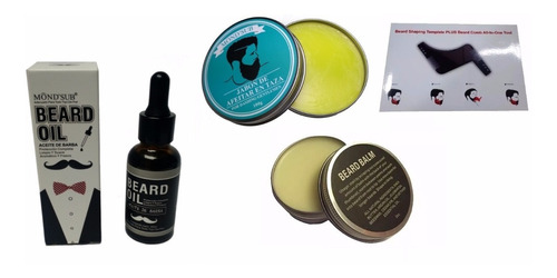 Kit Aceite Barba, Balsamo, Beardbro, Jabón Afeitar Barberia